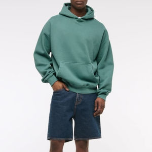 Sweat à capuche en strass personnalisé, sans capuche, lavage à l'acide, sweat à capuche pour homme, logo imprimé à l'écran, molleton lourd, vintage, délavé - Product Image 3