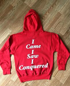 เสื้อสเวตเตอร์ผ้าฝ้ายมีฮู้ดสำหรับผู้ชายผู้หญิงเสื้อคอกลมใส่สบายพิมพ์ลายแนวแอ็บสแตรกต์ทรงหลวม - Product Image 1