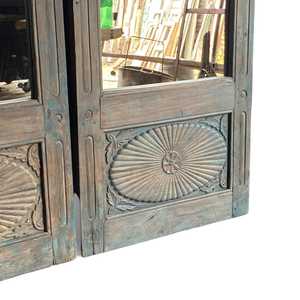 Cadre de miroir en bois, cadre de miroir vintage, accessoire décoratif, décoration artisanale d'espace de vie, miroir design en gros - Product Image 4