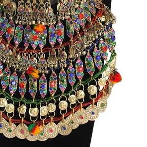 Exclusive Customized Vintage Style Afghan Bridal Jewelry Set 4 Pieces Wedding Necklace Earrings Silver Plated <b>Women</b> - Product Image 2