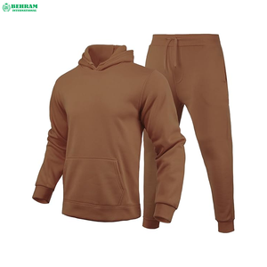 Conjunto Deportivo Unisex Behram International, Sudadera con Capucha y Pantalones de Chándal 100% Algodón, Grueso, Ecológico, Transpirable, Tallas Grandes - Product Image 4