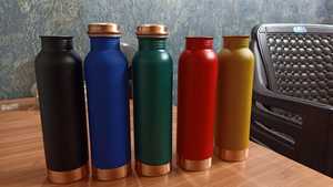 100% Copper Bottles in Assorted Colors Ideal for Resale by Home Decoration Stores and Holistic Product Suppliers - Product Image 3