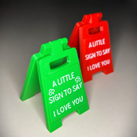 Pancarte de bureau imprimée en 3D « Je t'aime », ornement de la Saint-Valentin, décoration de table en plastique, cadeau