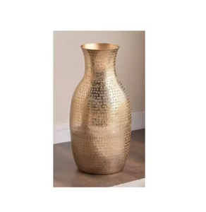 Jarrón de mesa con acabado dorado moderno, jarrones de metal para el hogar, pieza decorativa por fabricante indio en MOQ bajo - Product Image 5