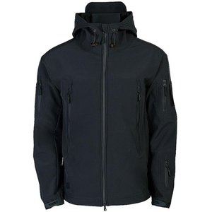 Logo personnalisé Soft Shell imperméable coupe-vent hommes Sports de plein air Polyester hiver travail à capuche Softshell veste de neige - Product Image 1