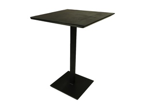 Pháp phong cách quán cà phê bảng với rắn gỗ hàng đầu và đen kim loại cơ sở nhà hàng đồ nội thất bàn ăn - Product Image 2