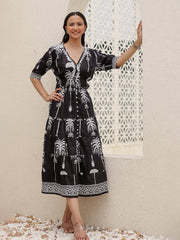 Vestido de muselina de poliéster Midi con logotipo personalizado para mujer para verano marca de calidad ecológica bordado a mano botón Floral decoración dulce - Product Image 4