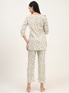 Conjunto de Dos Piezas de Algodón con Estampado Floral Vintage hasta el Tobillo para Mujer, Estilo Informal, Étnico, Bohemio, para Vacaciones de Verano - Product Image 2