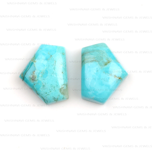 Venta al por mayor a granel Mohave Natural Arizona turquesa forma elegante 10x13mm cabujón calibrado piedras preciosas sueltas proveedor de fabricación de joyas - Product Image 4