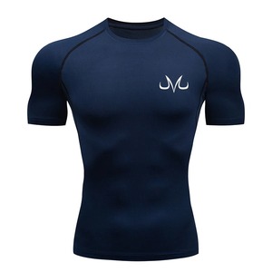 Personalizar Logo Impreso Rash Guard Calidad Premium Medias Mangas Gimnasio Camisas Nuevo Slim Fit Transpirable Jogging Wear - Product Image 5