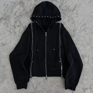 Vente chaude Survêtement d'hiver personnalisé avec strass pour hommes - 100% coton Solide Coupe-vent Respirant Couleurs et tailles personnalisées - Product Image 5