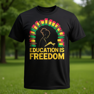 La educación es libertad, camiseta de historia afroamericana, negra, para adultos, unisex - Product Image 3