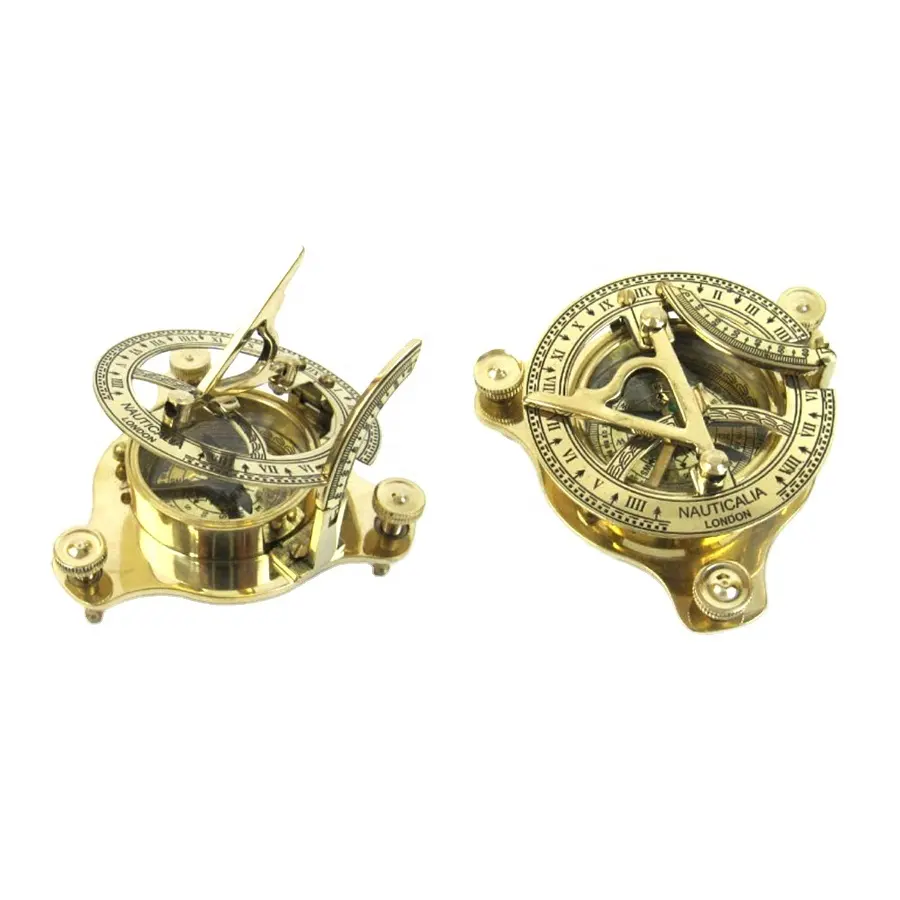 Indian Handmade Nautical Brass Sundial Compass Nautical Vintage Design Compass Wholesale Manufacturer