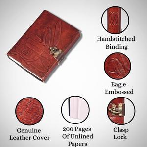 Handmade da cổ điển Tạp Chí <span class=keywords><strong>EAGLE</strong></span> nổi A3 kích thước in phong cách Clasp khóa Unlined trang cho văn bản phác thảo hàng ngày ghi chú - Product Image 3