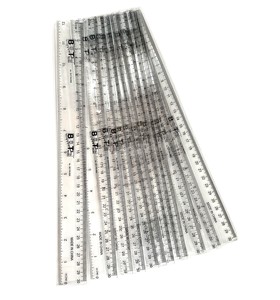 BOTs Four DOTs Regla de medición de plástico transparente de 12 pulgadas 12,2X2 pulgadas Paquete de 12 - Product Image 4
