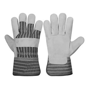 Fabricant de gants de soudage en cuir pour travailleurs qualifiés Gants de travail en cuir fendu de haute qualité - Product Image 1