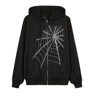 Servicios OEM, Sudaderas con Capucha de Forro Polar con Pedrería para Hombre, Estilo Casual, Invierno, Colores y Tallas Personalizadas de Alta Calidad, 100% Algodón, Impermeables - Product Image 1