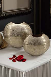 Jarrón de Metal Estilo Europeo Florero de Mesa de Aluminio Decorativo en Tono de Color Doble Florero Negro Craquelado Maceta para Flores - Product Image 6