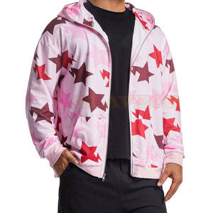 Sudaderas con capucha con cremallera completa mezclada de algodón directo de fábrica 2025 logotipo personalizado estilo de invierno informal con cuello con capucha - Product Image 4