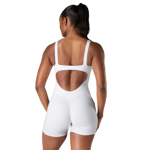 Womens One Piece Athletic Bodysuit Sleeveless Short <b>Romper</b> Stretchy Gym Workout Yoga Training Fitness Wear - Product Image 4