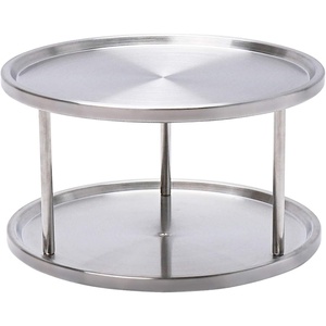 Soporte de pastel de metal de acero inoxidable moderno Diseño elegante duradero para bodas y fiestas para pasteles Cupcakes Postres - Product Image 1
