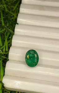 มรกตแซมเบียธรรมชาติ ทรงรี สีเขียวอมมรกต - Product Image 5