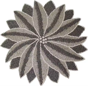 Napperon rond perlé royal pour tapis de Table à manger fait à la main 13x13 napperon chemin décoratif pour mariage brodé - Product Image 3