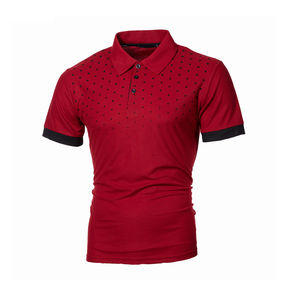 New Fashion Men's Quick Dry Performance for Polo Shirt Solid <b>Short</b> <b>Sleeve</b> 3D Pattern 100% Polyester Summer Collection - Product Image 3