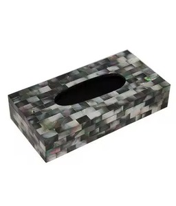 Porte-serviettes en métal moderne noir MOP, boîte à mouchoirs, fait à la main, durable, personnalisable, décoration de table pour restaurant, utilisation de mariage - Product Image 4