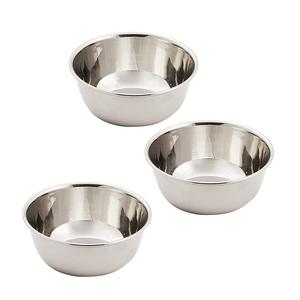 Ensemble de 3 bols de service faits à la main en acier inoxydable pur pour la décoration de la maison et de la cuisine de qualité supérieure à bon prix - Product Image 1