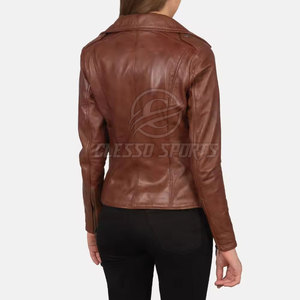 <b>High</b> Quality <b>Leather</b> Jacket Customized Logo Design Winter Jacket Fashion Clothing <b>Leather</b> Jacket For Women - Product Image 3