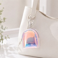 Pochette de rangement cosmétique en PVC brillant effet laser, personnalisable, avec fermeture éclair, pour trousse de beauté, kit PR et boîte d'abonnement