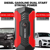 HOULI Vente en gros Démarreur de voiture portable universel 12V 10000mAh 400A 800A avec lumière LED multifonction pour camions et motos