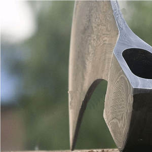 หัวขวานเหล็กดามัสกัสทำด้วยมือสำหรับโปรเจกต์งานกลางแจ้งและด้ามจับแบบปรับแต่งได้หัวขวานเหล็กดามัสกัส - Product Image 3