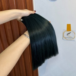 Paquets de cheveux humains bruts vietnamiens Double trame d'os de cheveux droite avec fermeture à lacet ensemble frontal de perruque de cheveux humains - Product Image 4