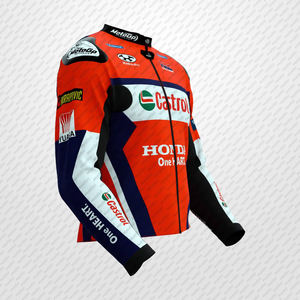 Luca Marini Zonda HRC motocp เสื้อแข่งรถ SBK cowhide/Kangaroo ขี่มอเตอร์ไซค์/chaqueta ทำเพื่อวัดด้วย hump armors - Product Image 2