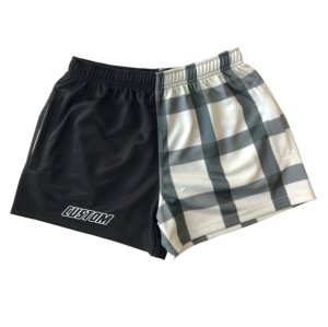 Two Tone Checkered Women's Mid <b>Elastic</b> <b>Waist</b> Quick Dry Knitted Eco-Friendly Sporty Gym Athletic Shorts Casual Training Wear - Product Image 6