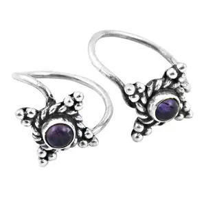 925 <b>Silver</b> Amethyst Fashion <b>Toe</b> <b>Rings</b> for Women Gemstone Jewelry - Product Image 3