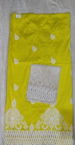 Tela de Seda Tafetán Nigeriana George Wrapper de Calidad Superior, Impresionante Diseño Floral, Transpirable, Antiestática, 120 GSM - Product Image 2