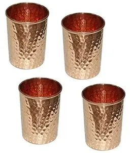 Vidrio de cobre con acabado pulido tradicional con estilo simple, ideal para beber agua saludable y uso en la cocina del proveedor indio - Product Image 1