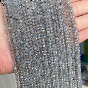 Genuine Natural 2/3/4mm Micro Faceted Labradorite Gemstone Seed <b>Stone</b> <b>Beads</b> Loose Semi-Precious Jewelry 15.5'' Strand Third - Product Image 6
