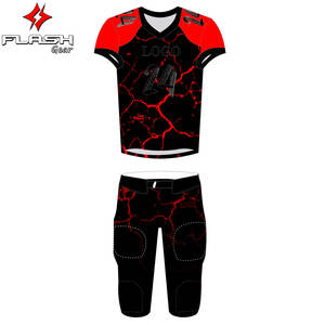Uniforme de football Uniforme de football américain en sergé pour adulte par sublimation universitaire Uniforme de football américain de haute qualité - Product Image 5