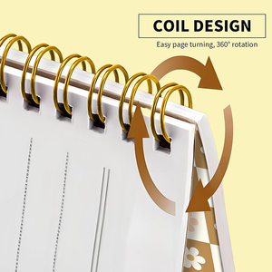 Cuaderno de Espiral con Tapa Dura, Ideal para Escribir, Trabajar, Oficina y Estudio, con Diseño de Margaritas - Product Image 5