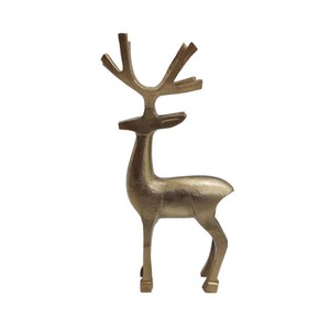 Sculptures de cerfs en aluminium en vrac faites à la main Figurines abstraites or fini pour la maison salon décor Sculpture de bureau - Product Image 1