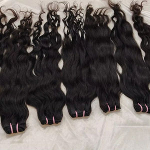 Natural Virgin Cuticle Aligned Human Hair Extensions Raw Indian <b>Curly</b> Hair <b>Bundles</b> Light Color No Shedding or Tangles - Product Image 1
