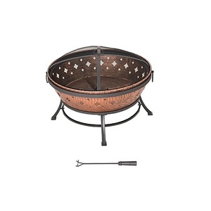 Copper Hammered <b>Fire</b> <b>Pit</b> With Iron Black Stand And Mesh Lid <b>Fire</b> <b>Pit</b> Classic Design Customized Size <b>Fire</b> <b>Pit</b> For Sale - Product Image 6