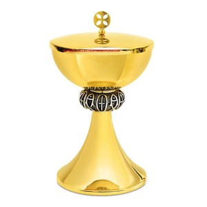 Cáliz de Iglesia macizo de Latón chapado en oro o artesanías hechas a mano de ciborio al por mayor y proveedores - Product Image 2