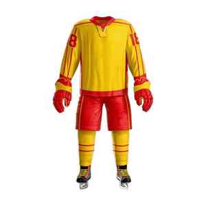 Uniforme de hockey personalizado para equipo, hecho de tela ligera y transpirable con gráficos brillantes sublimados y forma perfecta - Product Image 3