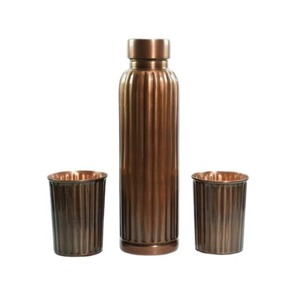 Vente à forte demande 330GM Ant. Bouteille d'hydratation en cuivre avec corde, restez hydraté avec style, vaisselle en plastique et cuivre - Product Image 6