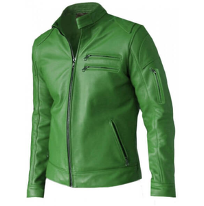 Colección de invierno Warm Up Pure Leather Motorbike Chaqueta de cuero elegante para hombres - Product Image 1